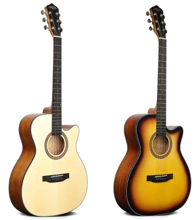 Караван музыка Hs-a1 Низкая цена Высокое качество 40 дюймов Акустическая гитара для продажи, производство Китай с ель из красного дерева гитары Оптовая Продажа с фабрики