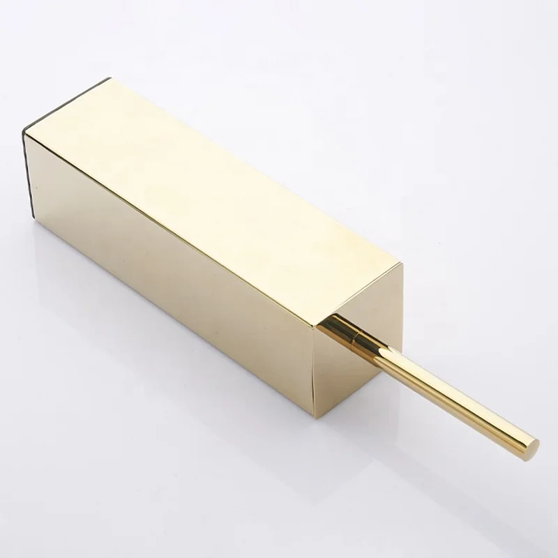 Household Cleaning metal handle Toilet Brush Stainless Steel Toilet Brush and holder set for bathroom