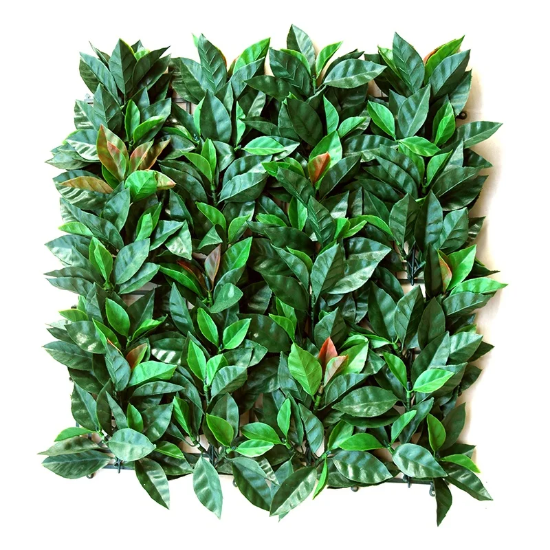 Weatherproof Outdoor Green Leaf Fence Wall Turf Artificial Plant Wall For Home Decor