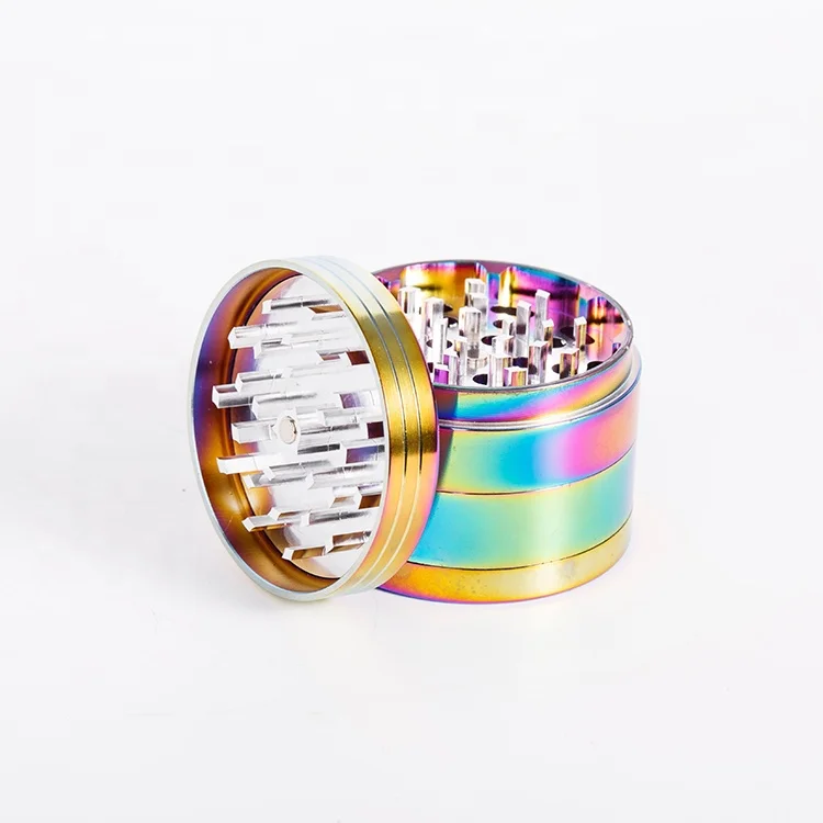 Fashion customize 60*50mm 4parts zinc alloy herb smoking grinder