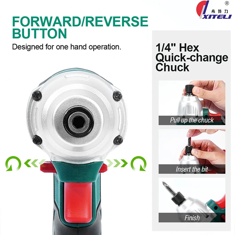 20V Cordless Drill Screwdriver Brushless Driver Impact Drill Screwdriver 2000mAh Shared battery Woodworking Power Tools