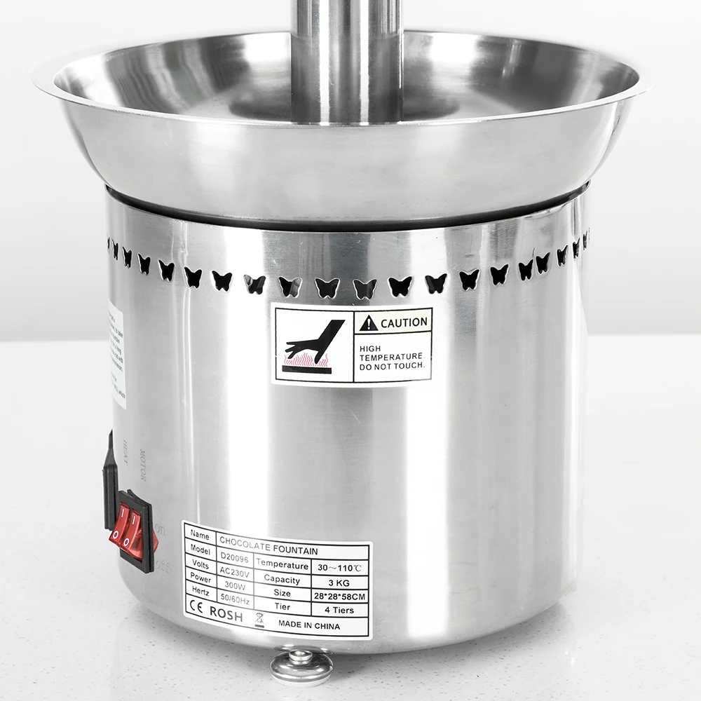 Electric Melting Waterfall  Machine Making Chocolate Fountain With Hot Chocolate Fondue Pot
