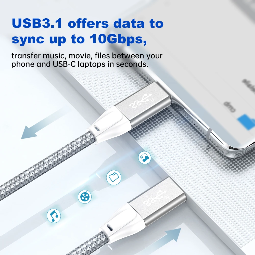 OME Fast Charging Cable Factory Wholesale 100W Type C To Type C Nylon Braided USB Cable