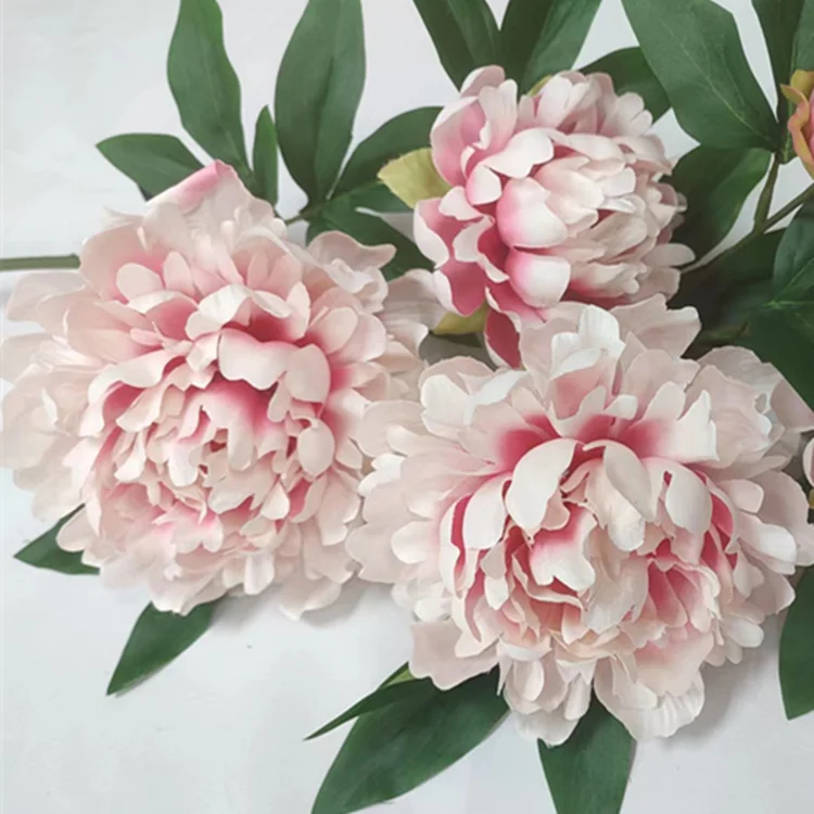 Wholesale High Quality Artificial Fabric Peony Flower Real Touch For Wedding Home Party Decoration Table Center