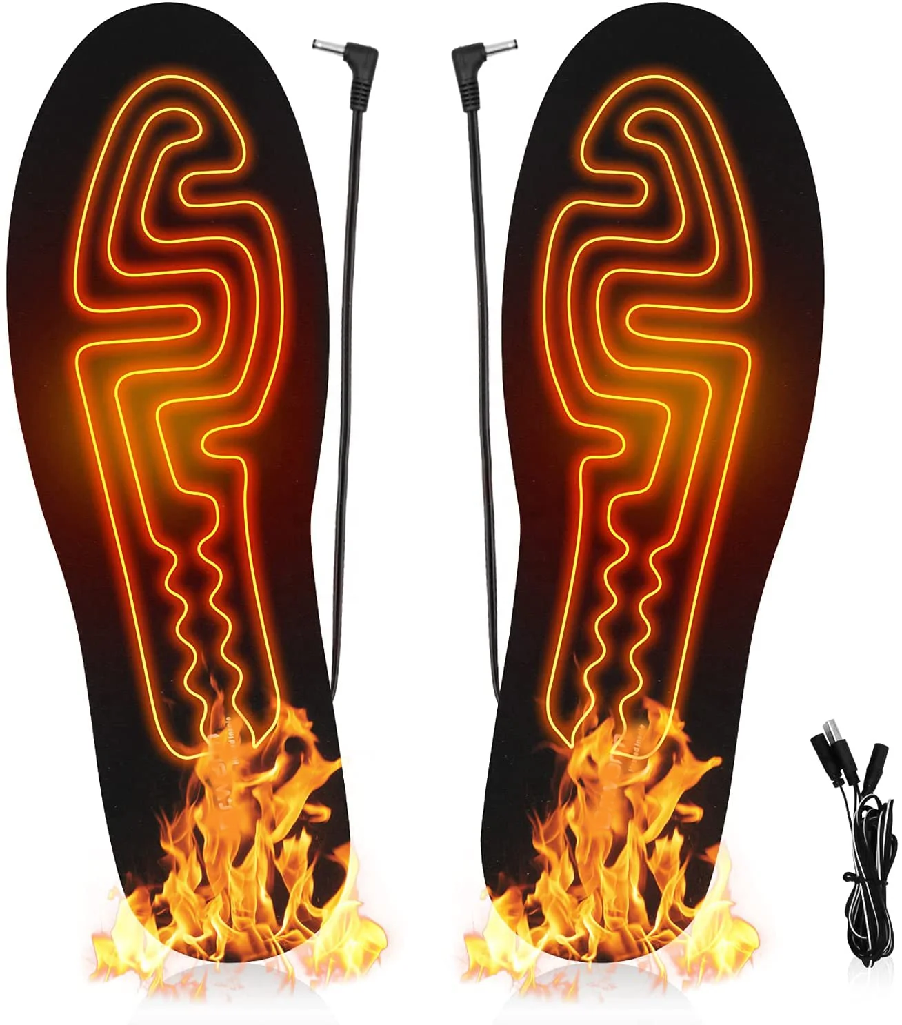 
Washable Winter Outdoor Sport Skiing Camping Boots Keeping Feet Warm USB Heated Shoe Insoles 