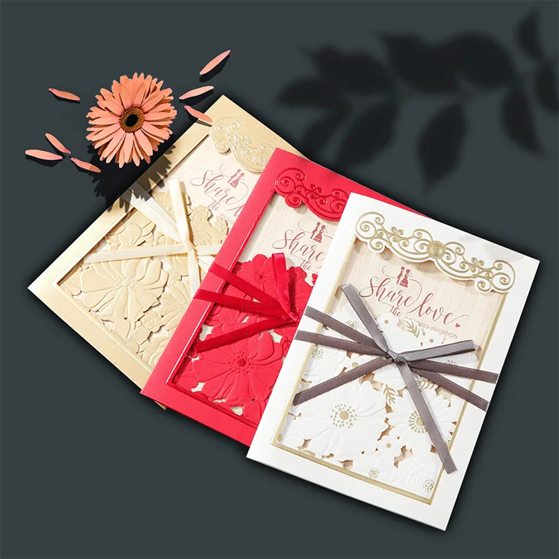 2022 wedding invitation letter China Fashion hot sales invitation card wedding supplies wholesale