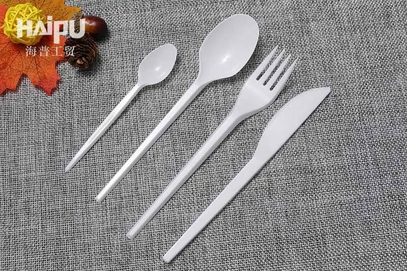 White PS disposable plastic kitchenware