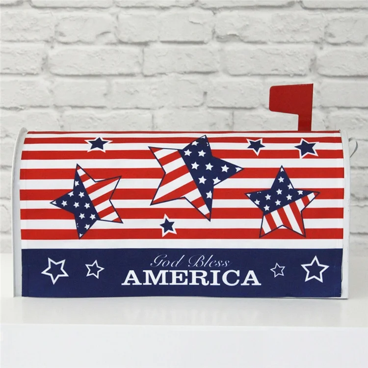 Custom Waterproof American Style Sublimation Printing Polyester Magnetic Mailbox Cover For Outdoor Decorative