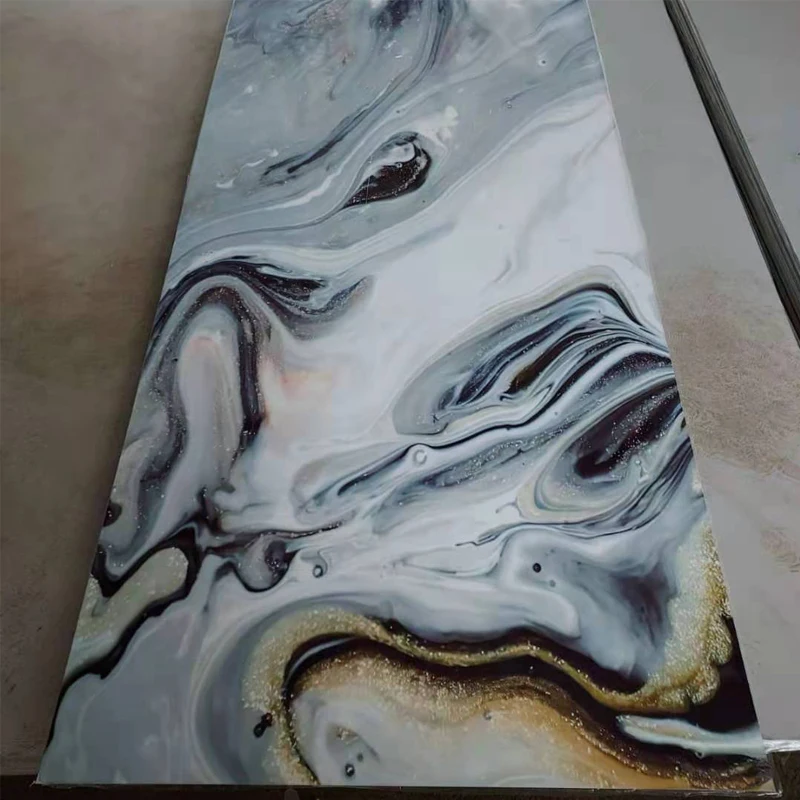 4x8 glossy uv marble sheet colourful uv board