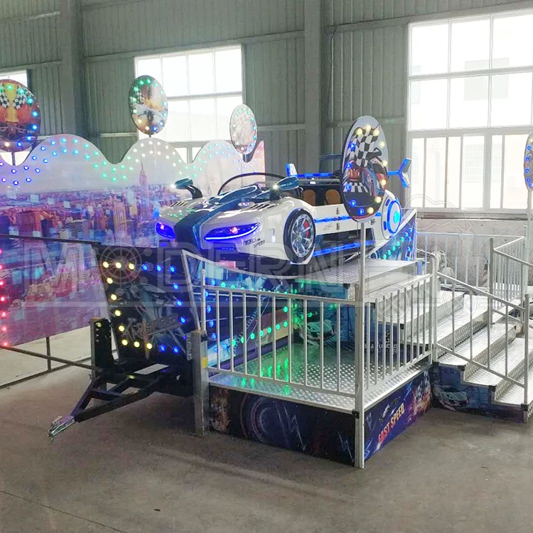 Mobile Themed Events Community Celebrations kids amusement park equipment mobile flying car with trailer ride for sale
