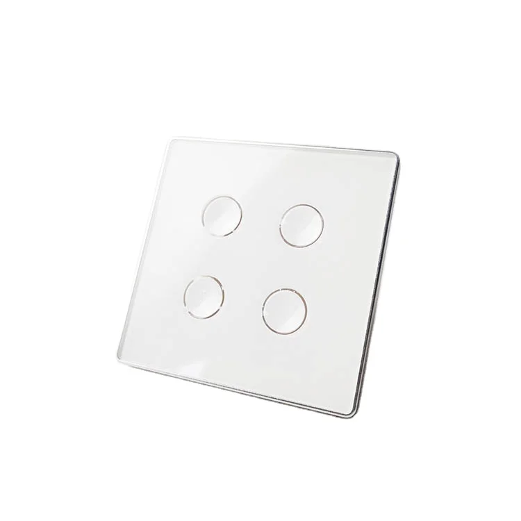 High Quality Custom Screen Printing 3mm Wall Touch Switch Tempered Glass Panel