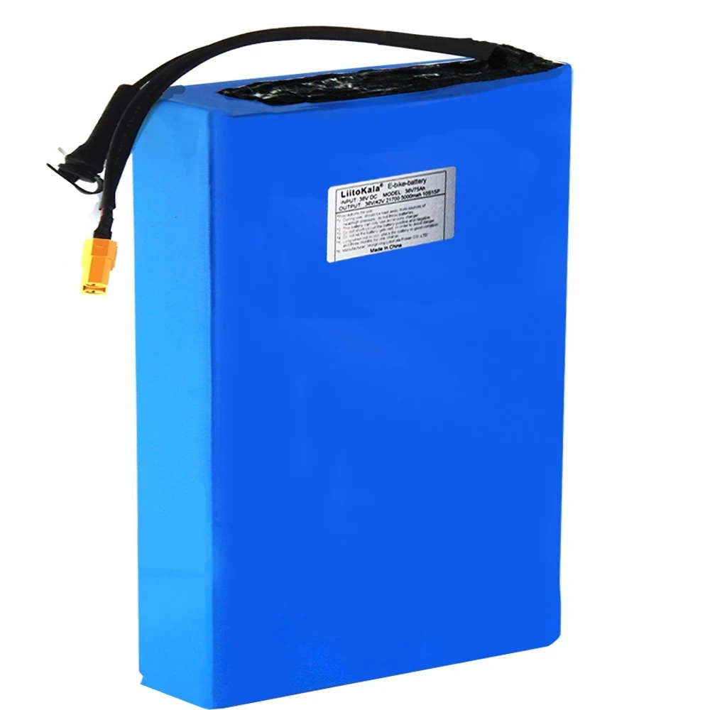Liitokala 36v 75ah 21700 5000mah 10s15p electric battery 36v 1000w lithium battery built-in 20a bms electric motor bicycles