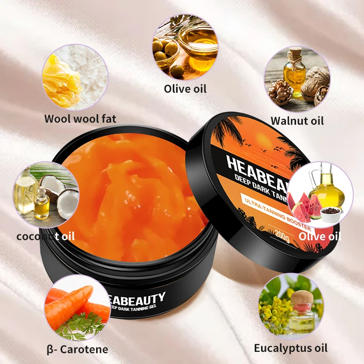 Extreme Intensifying Gel Vegan Hydrating Active Peptide Tanning Accelerator Gel 200g Rapid Applicator for sunbed and outdoor sun