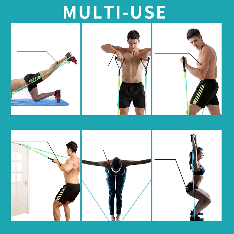 88lb/40kg Exercise Fitness Elastic Training Gym Equipment  Strength Training resistance bands