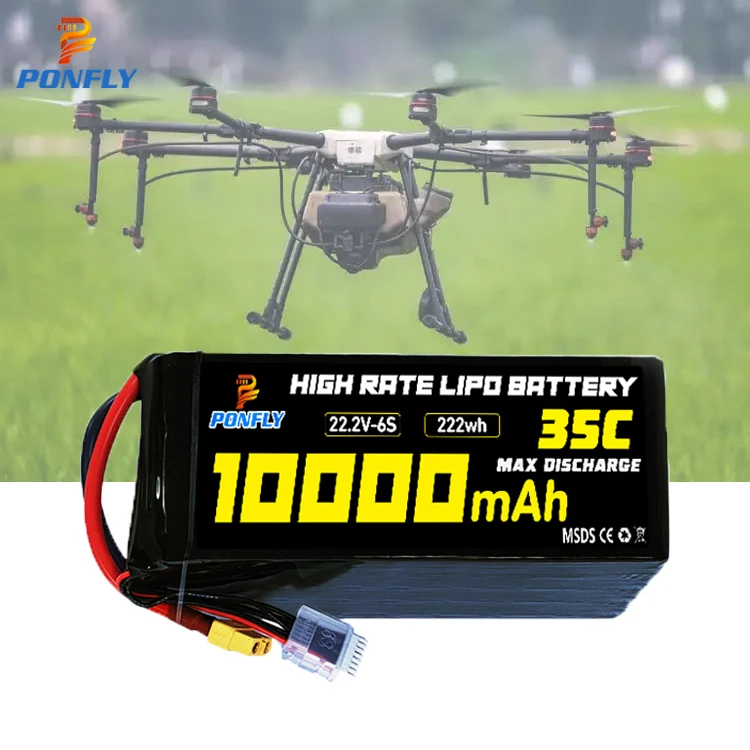 PONFLY High capacity 35C 10000mAh 6S 22.2V 4S 14.8V 3S 11.1V lipo battery For Quadcopter UAV Aircraft Rc Car Toys RC model Hobby