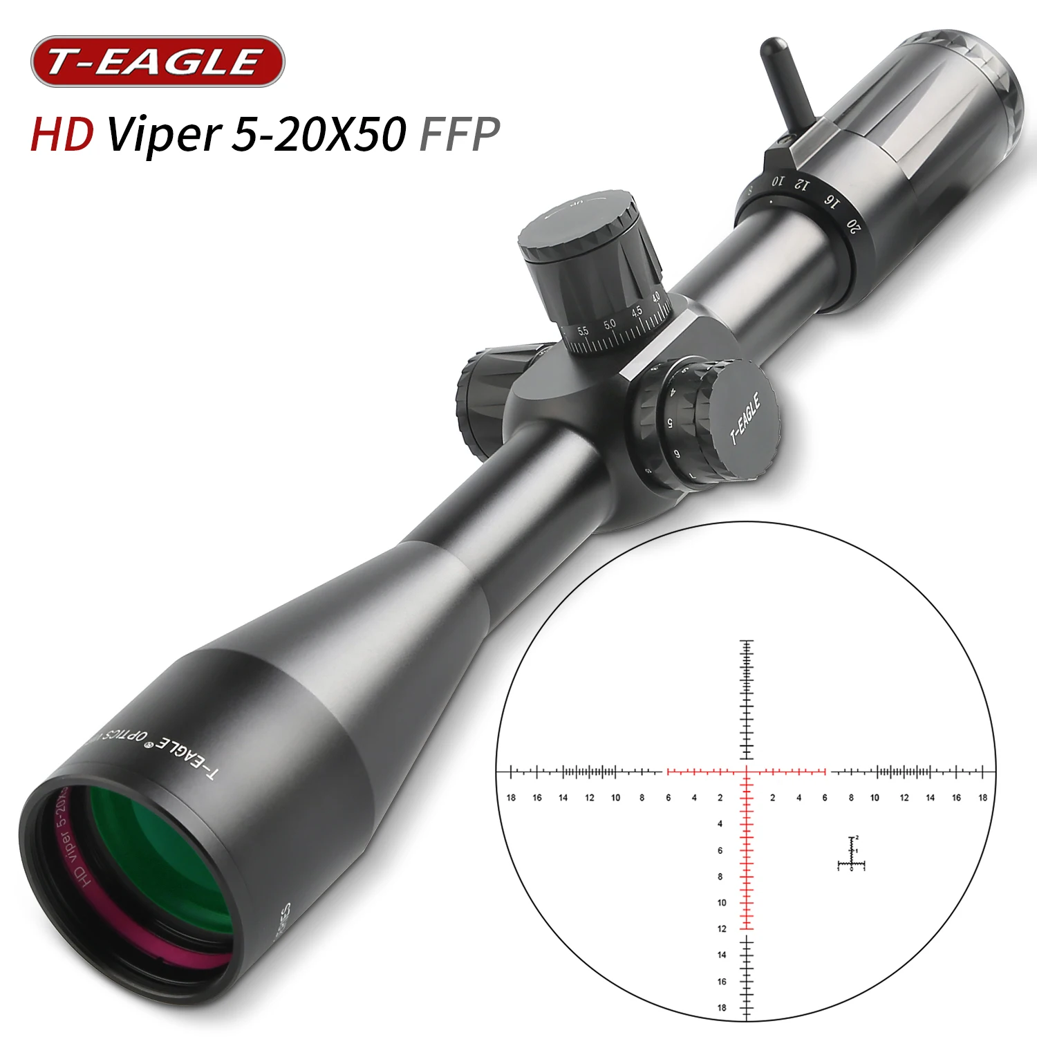 ED Lens T-EAGLE VIPE HD5-20X50FFP Long Range Scopes High Quality Optical System Wholesale scopes & accessories