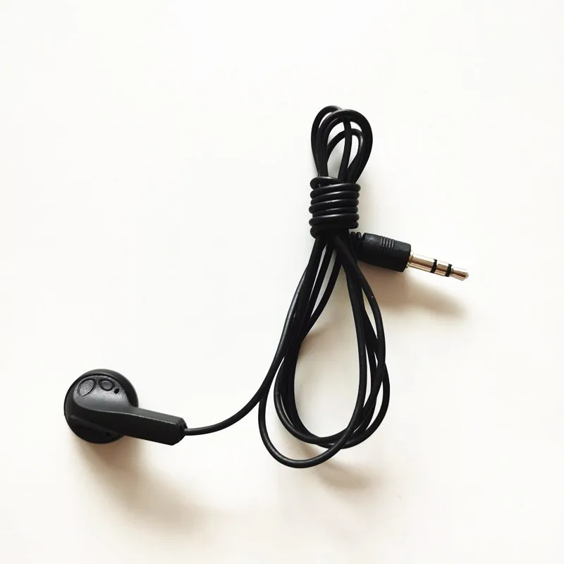 Одноразовые мононаушники с одним ухом 3,5 мм, односторонние проводные наушники-вкладыши, наушники, гарнитура