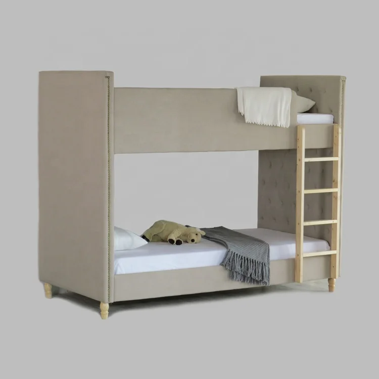 Modern Home Furniture  Fabric wooden Kids bunk bed