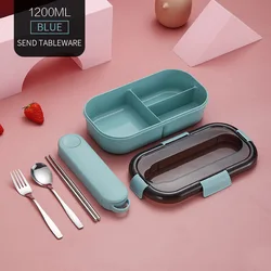 WORTHBUY Japanese Microwave Bento Box Plastic Lunch Box For Kids Leak-Proof Food Container School Food Box With Compartment