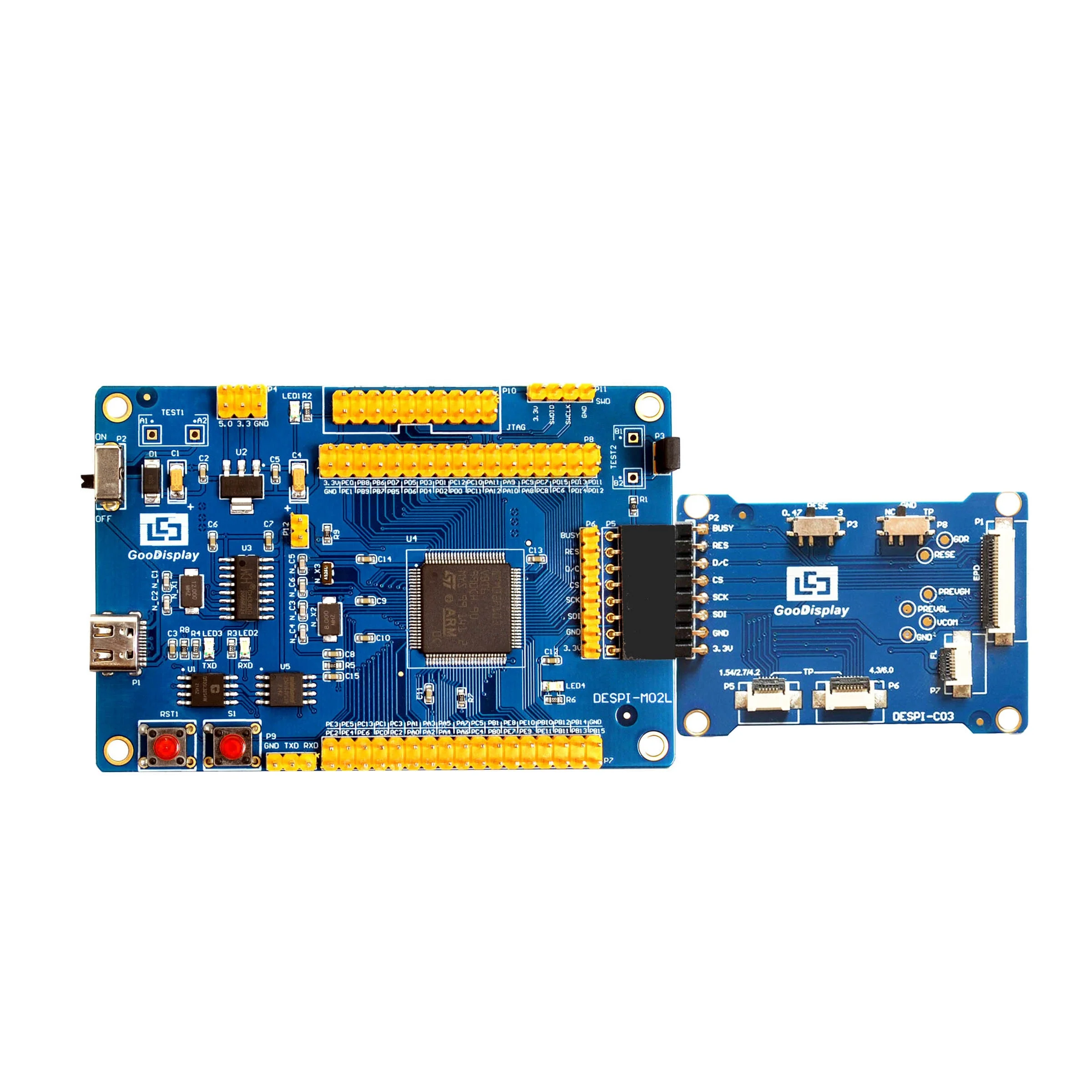 STM32 E-ink PCB demo for SPI E-paper Display, supports back light and touch panel