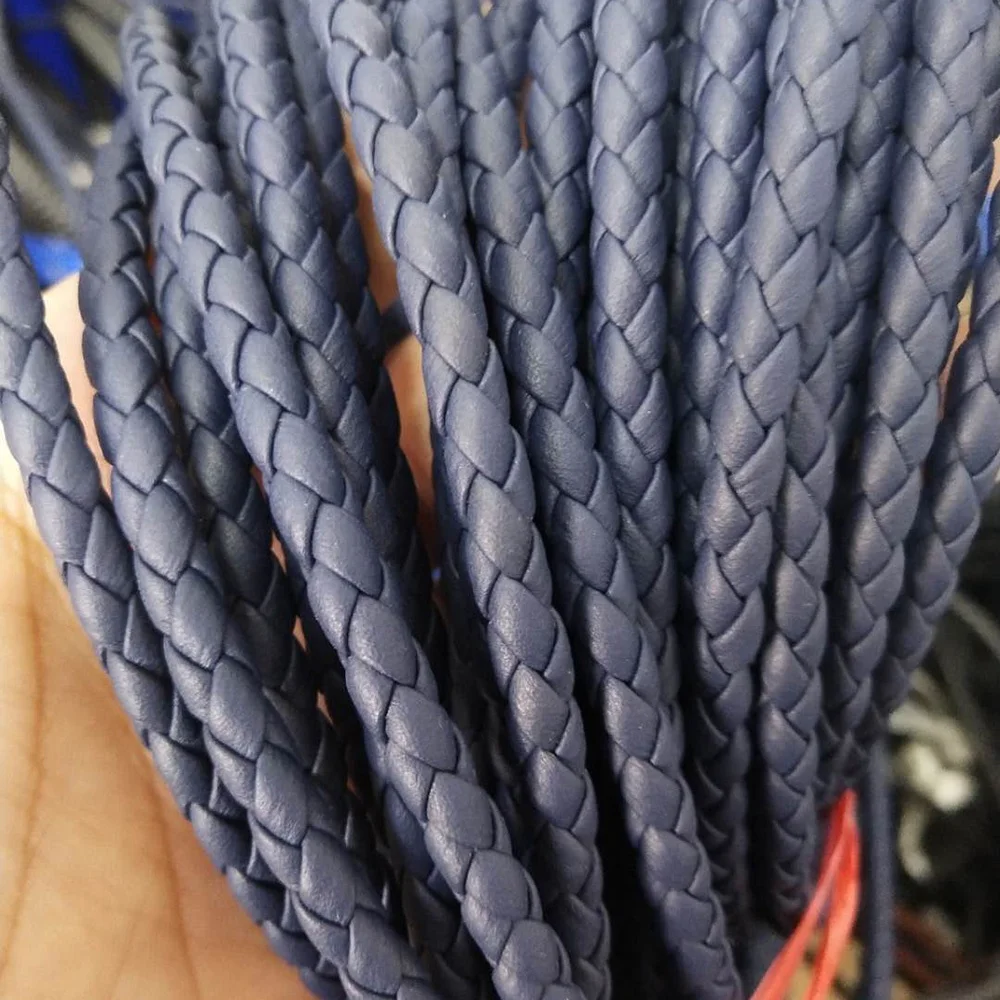 High Quantity 4mm 5mm 6mm 8mm Matt Genuine Leather Full Grain Leather for Bracelet Making