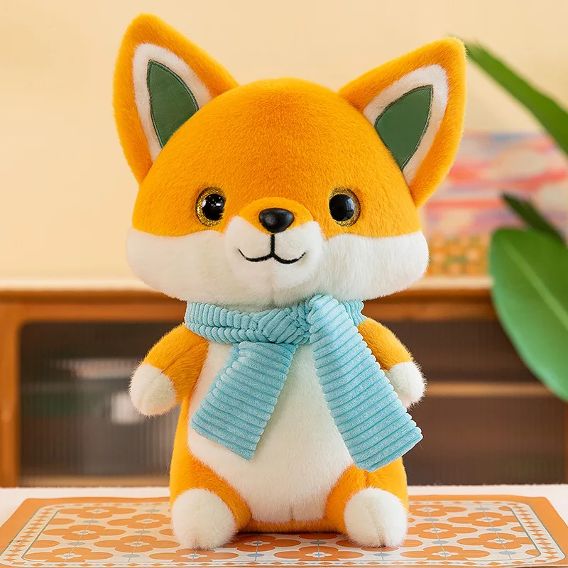 Popular Creative little scarf fox doll wholesale girls birthday gifts stuffed animals pillow