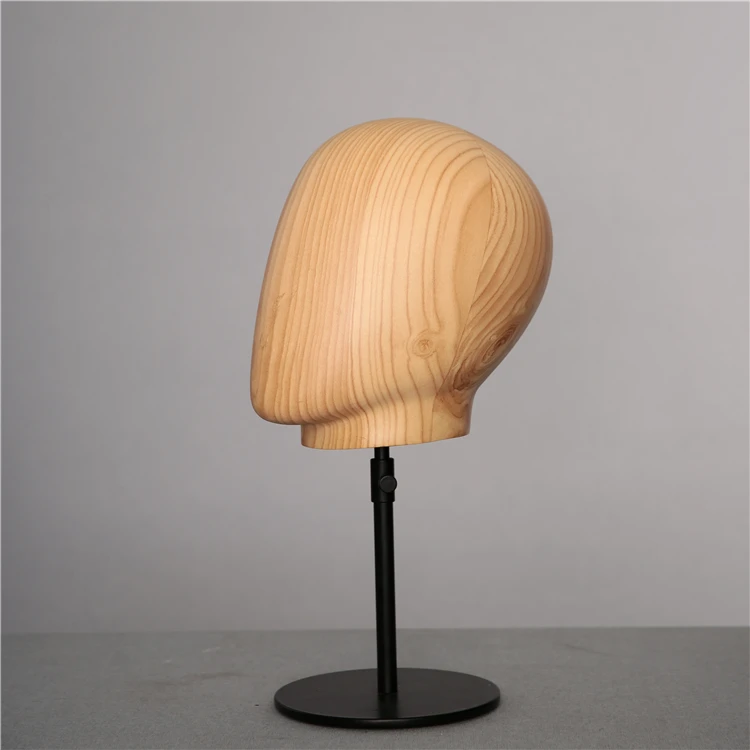 Professional Design Custom High Quality Art Wooden Mannequin Head For Wig Display Wholesale