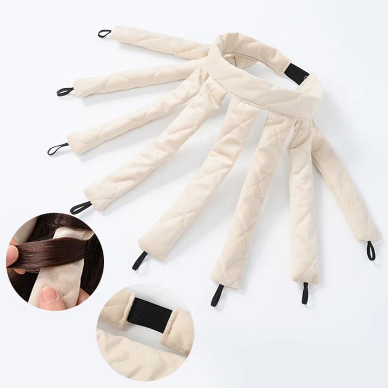 Microfiber Velvet 8 claw heatless hair curlers octopus curls no heat Portable Magic curls Headband Curling Rod Roller