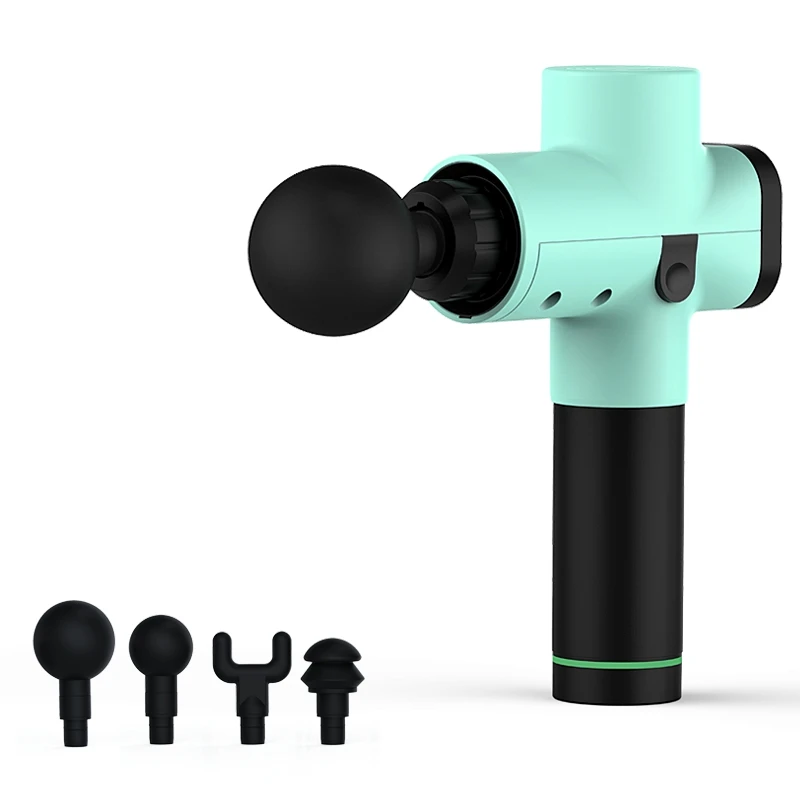 Ручной спортивный глубокий вибрирующий пистолет для массажа мышц Fascia с 6 массажными головками