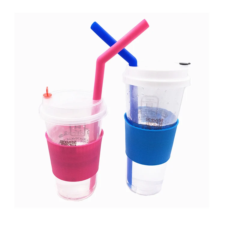 colorful food grade non toxic durable reusable silicone rubber coffee cup sleeve glass water bottle silicone sleeve