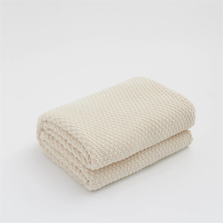 Wholesale New Design 100% Cotton Baby Knitted Blanket