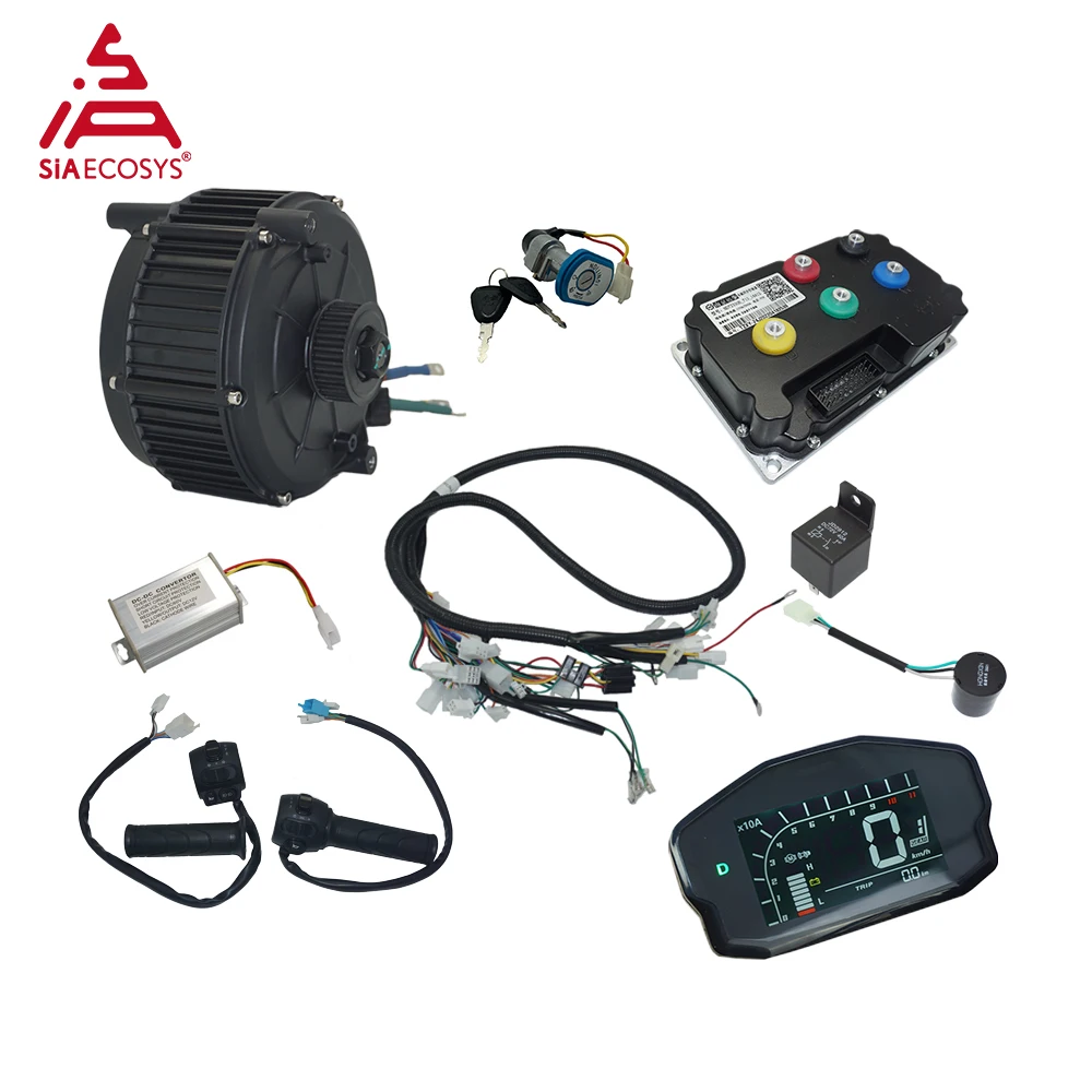 SiAECOSYS QS165 5000 Вт 72 в 35 ч Средний приводной двигатель с Fardriver ND72490B контроллер кодировщика комплект преобразования