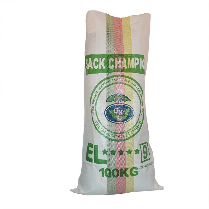 strong durable 50kg sack printed pp woven plastic bag for shrimp farm dog horse fish chicken feed bag