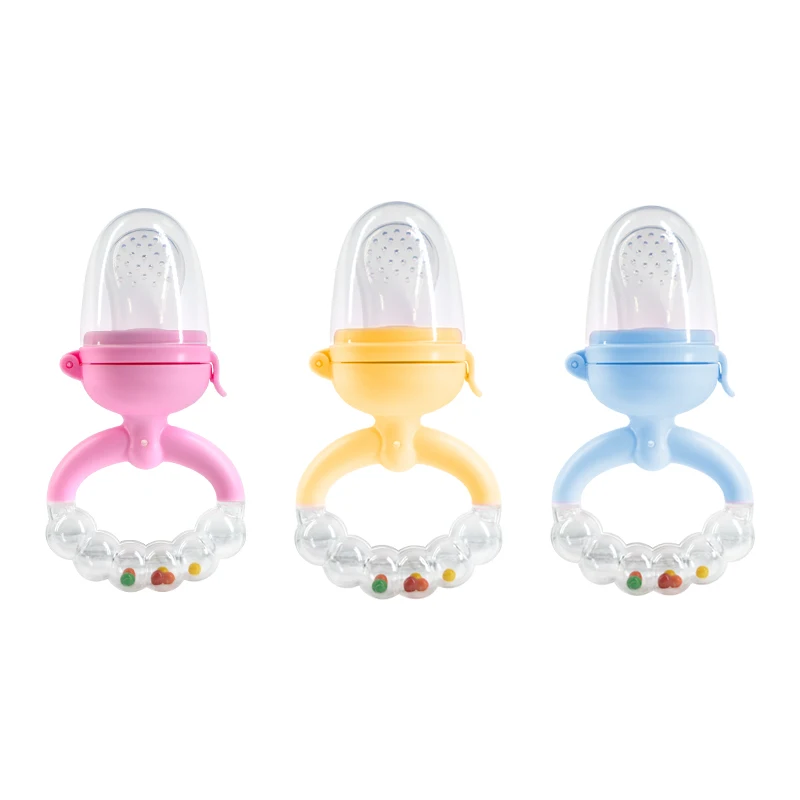 Legenday New Design Baby nipple Supplies & Products Bell Baby Feeding Set rattle Silicone Baby Feeder Fruit Food pacifier