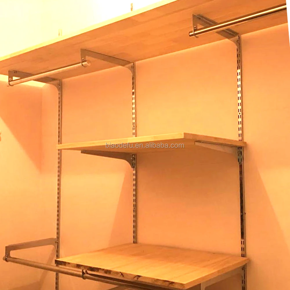 Shop Fixture  Steel  Chrome  1'  Double  Slotted C Channel Post