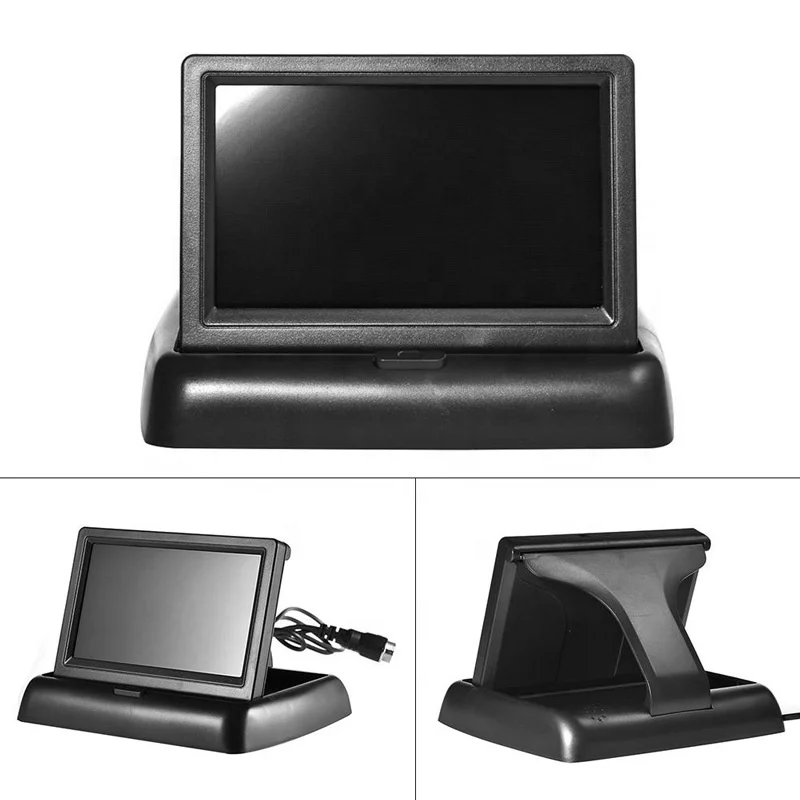 5 дюймов совершенно новый цифровой экран автомобиля HD800 * 480 дисплей изображения заднего вида небольшой складной автомобиль TFT ЖК-монитор для резервной камеры