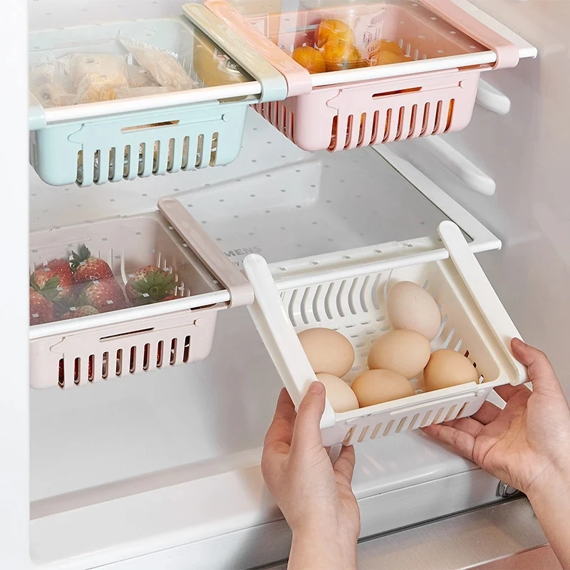 Scalable Refrigerator Storage Basket Egg Storage Basket Organizing Box Refrigerator Storage Refrigerator Shelf