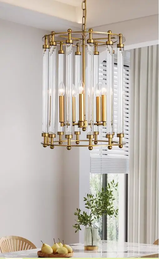 Simig lighting Vintage Rusted Color Wrought Iron Sphere Chandelier Pendant Lighting With Crystal for Restaurant Cage Chandeliers