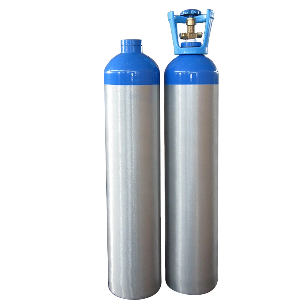 Hot Sale 0.5L 2L 10L 50L Aluminium Oxygen Cylinder 150Bar To 200Bar Scuba Diving Tank