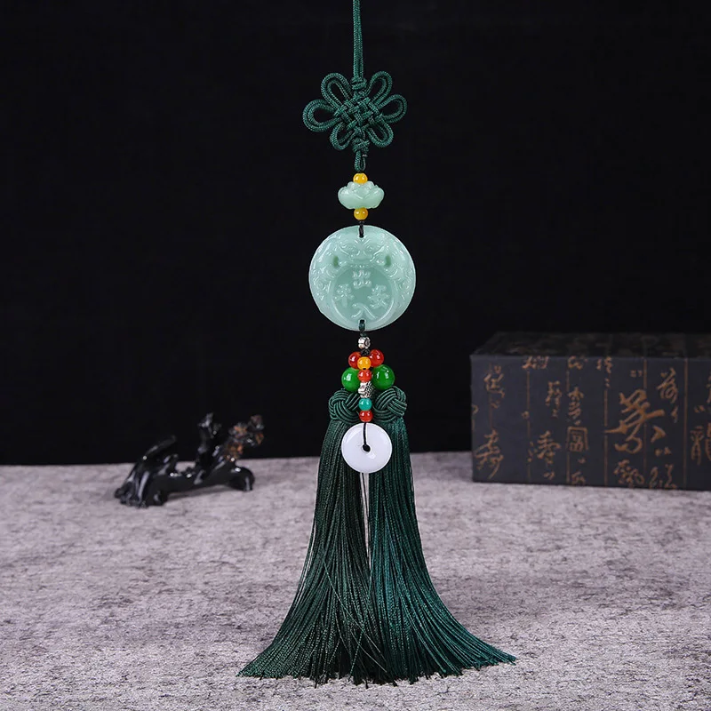 Safe car pendant Ping An Chinese knot tassel ornaments unique car hanging decoration accessories