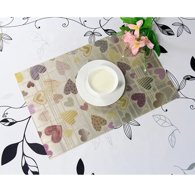 China pvc rectangular dining table place+mats+pvc plate mat dining table