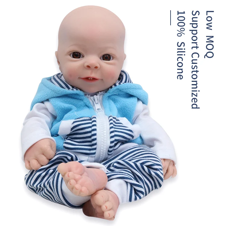 13Inch New Reborn Dolls Soft Solid Silicone Baby Wear Pink Romper Infant For Girl Realistic Baby reality baby Silica doll