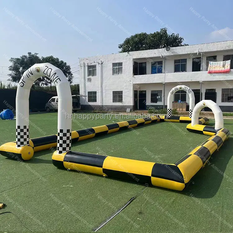 Customized indoor outdoor for bumper cars arena for kids bumper car inflatable race air track