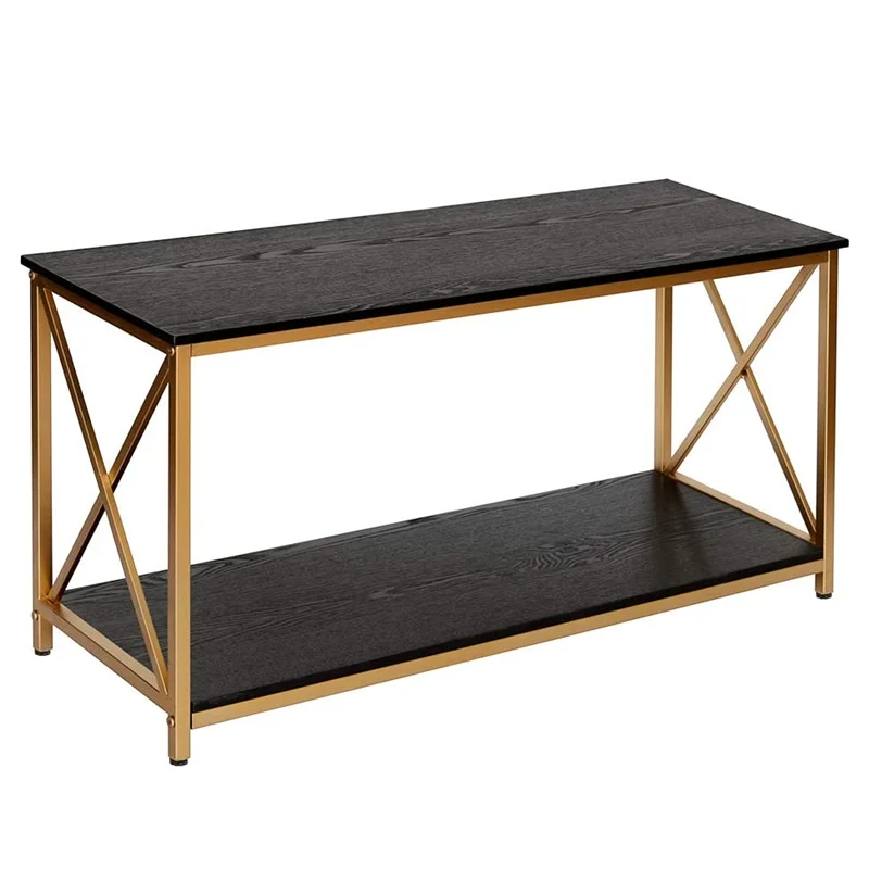 
Living room Furniture custom Rustic Wood Metal Frame Wooden Top coffee tables 