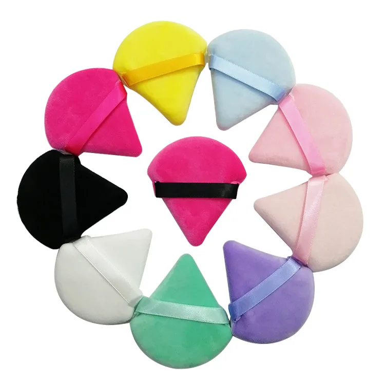 Soft Heart Shaped Powder Puff Makeup Sponge White Powder Puff Triangle for Women Cosmetic