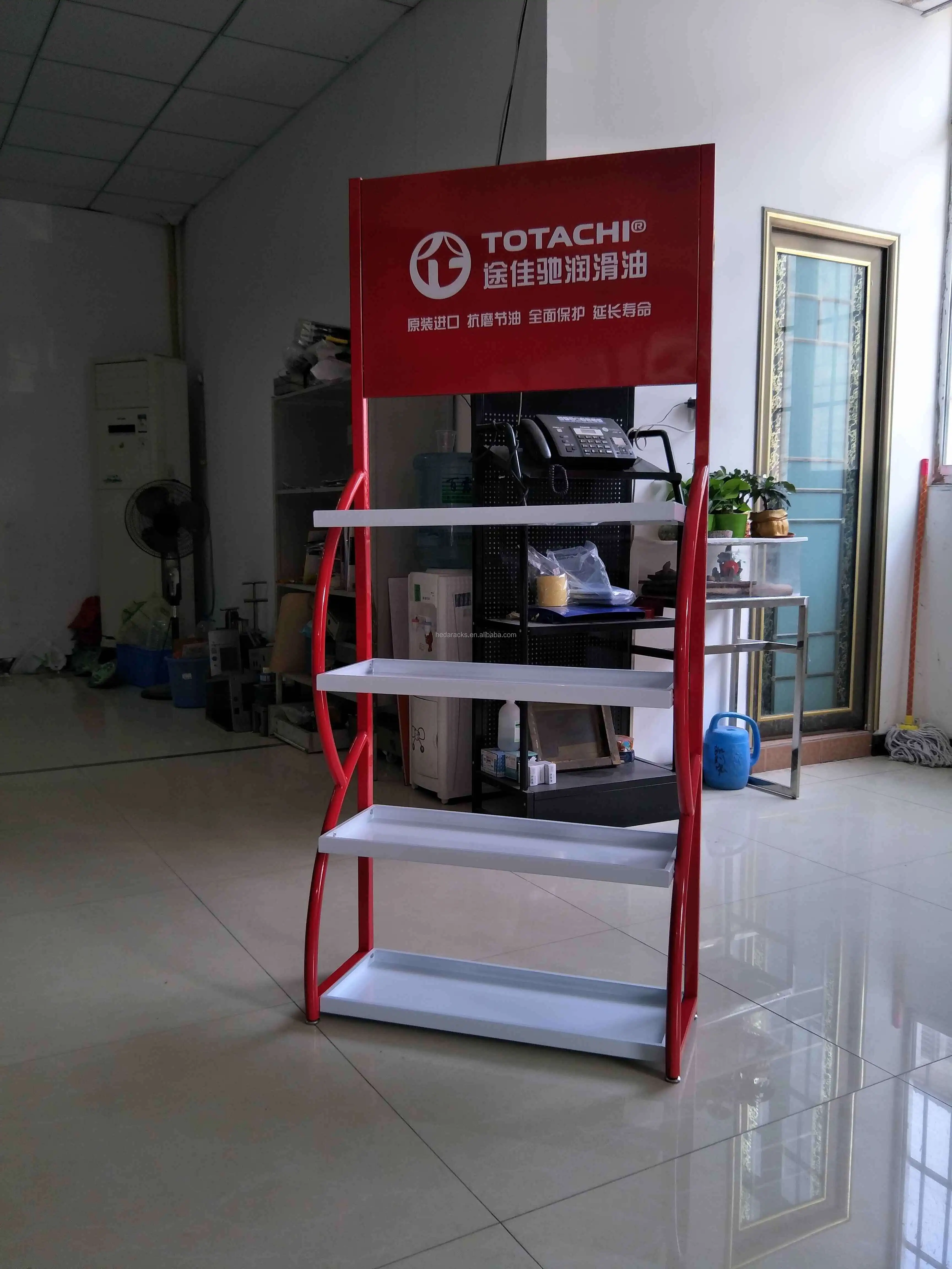 heda Engine Bottle Oil Metal Display Rack shelves Pegboard Display Rack