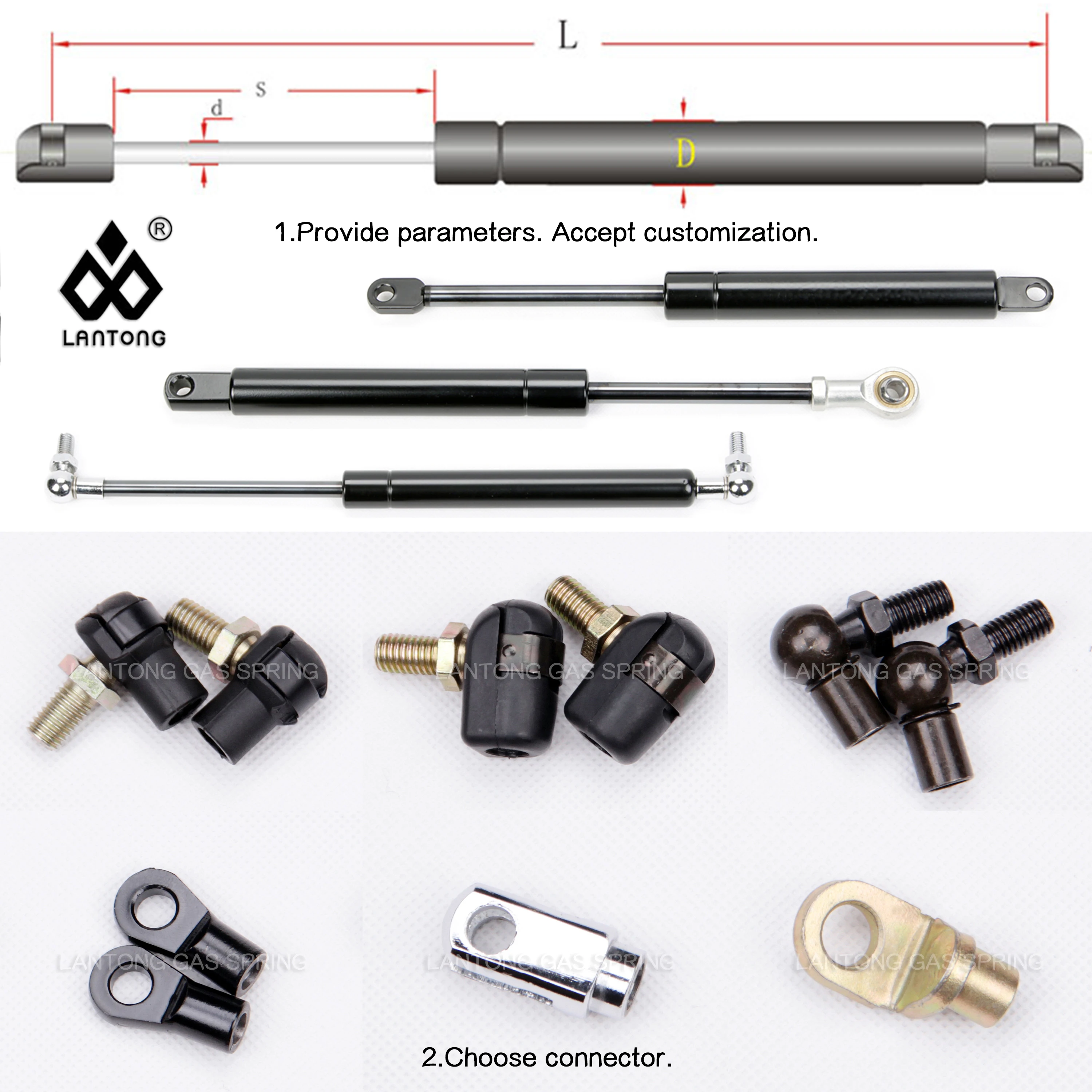 No Impact Force Lift Gas Struts Hydraulic Gas Lift for Car SUV Hood Trunk Cover Door