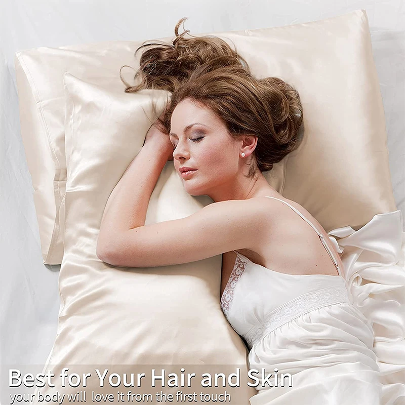 wholesale Super Soft Luxury satin Pillowcase Envelope Closure silky Pillow cover for hair and skin