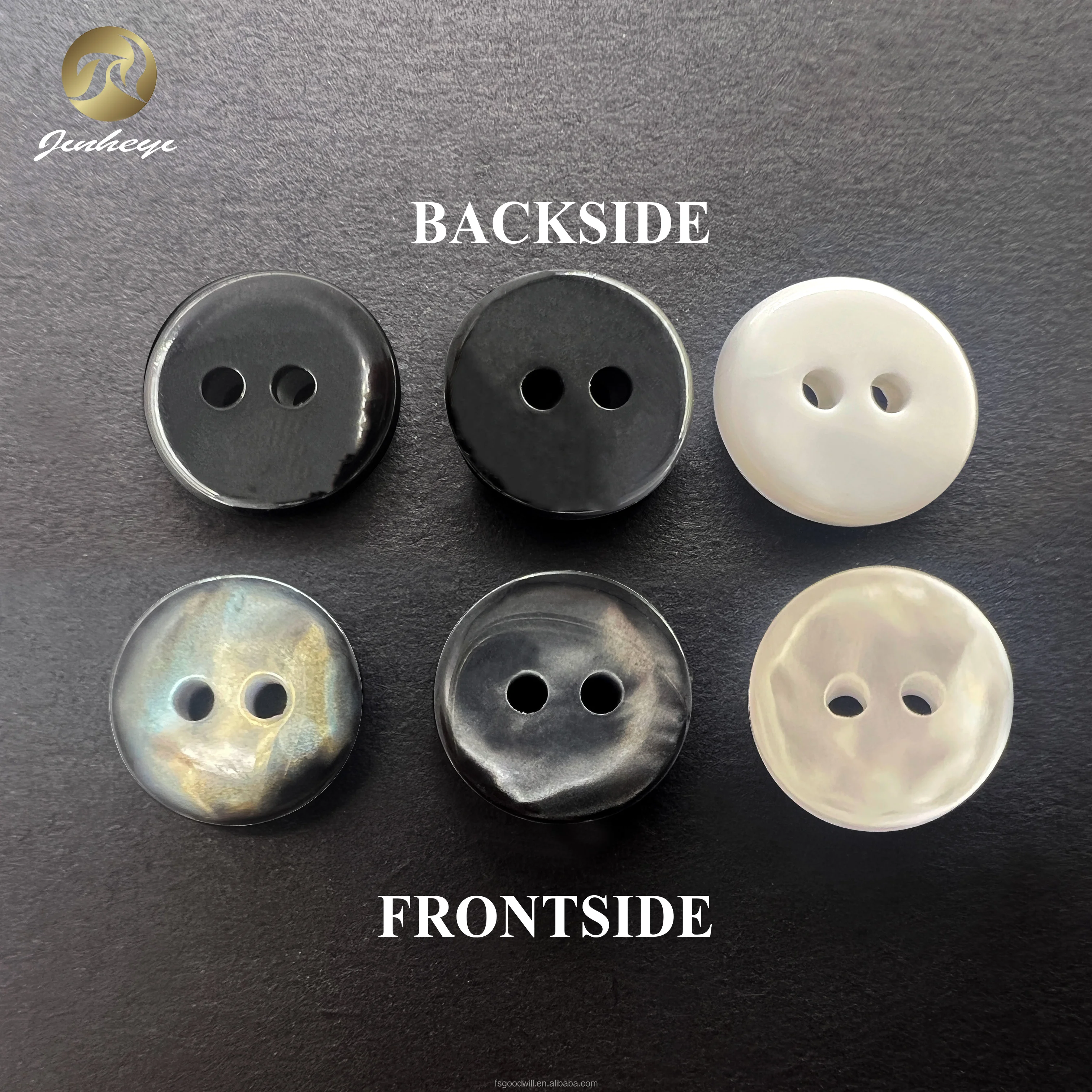 Shiny Surface Imitation Shell Button High Class High Quality 2 Holes Plastic Resin Button For Garment Shirt