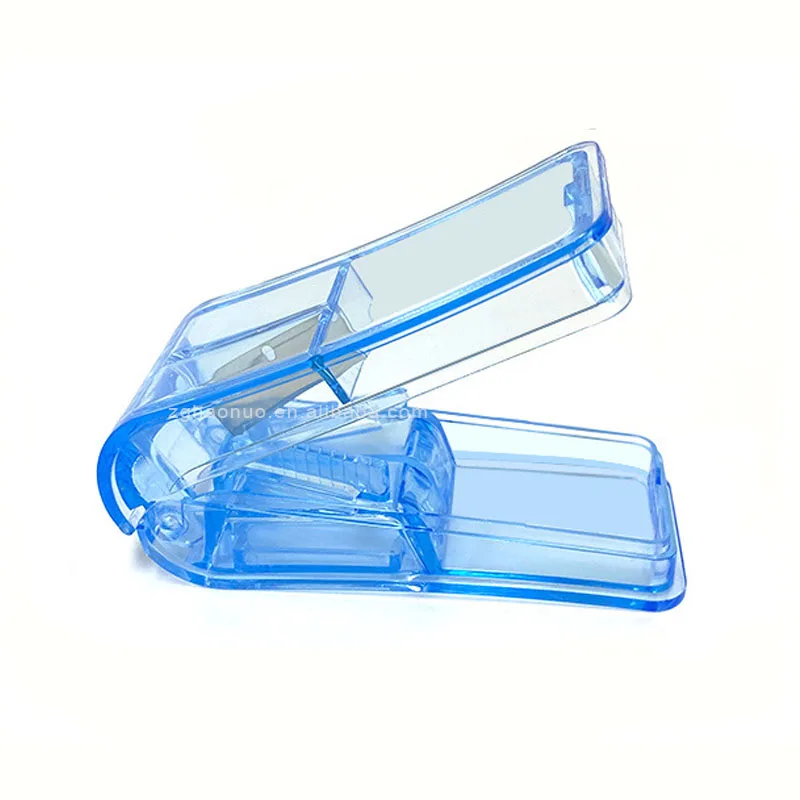 mini simple practical pill slicer, pill cutter for medicine pills tablets, pill crusher with sharp blade,2 in 1 pill separator